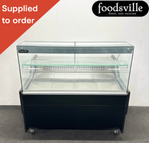 NEW Foodsville 1340mm Refrigerated Serveover Counter, On Wheels