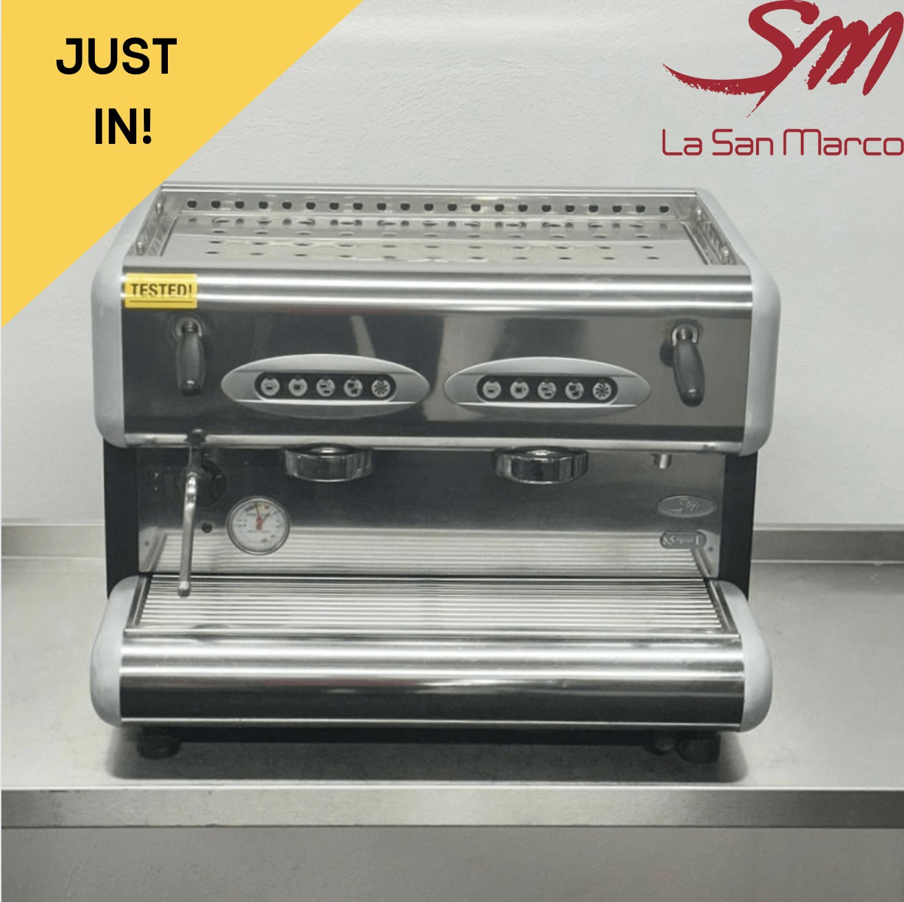 Used La San Marco Two Group SemiAutomatic Espresso Machine Sweet