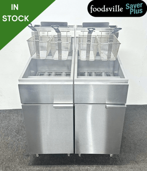 NEW Foodsville Saver Plus Two Pan Four Basket 3 Burner Fryer - Available On Natural Gas Or LPG