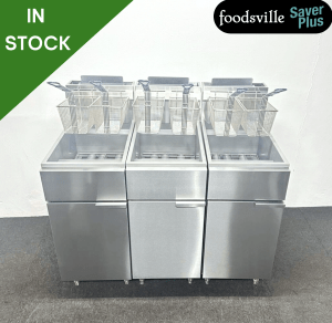 NEW Foodsville Saver Plus Three Pan Six Basket 3 Burner Fryer - Available On Natural Gas Or LPG