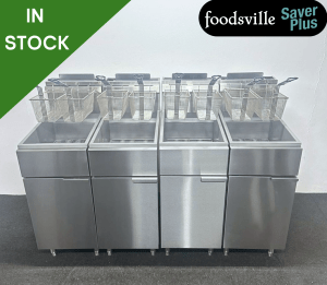 NEW Foodsville Saver Plus Four Pan Eight Basket 3 Burner Fryer - Available On Natural Gas Or LPG