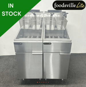 NEW Foodsville Lite Two Pan Four Basket 3 Burner Fryer - Available On Natural Gas Or LPG