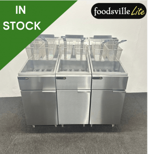 NEW Foodsville Lite Three Pan Six Basket 3 Burner Fryer - Available On Natural Gas Or LPG