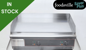 NEW Foodsville Saver Plus 760mm Countertop Chrome Top Mirror Griddle - 13 Amp Plug In & Go!