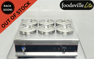 NEW Foodsville Lite 6 Pot Bain Marie With Drain Tap - 13 Amp Plug In & Go!