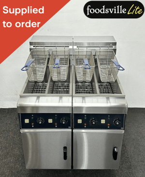 NEW Foodsville Lite Four Tank Four Basket Fryer - Single Phase Electric