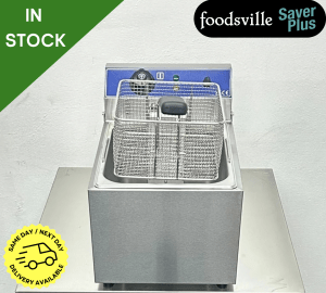 NEW Foodsville Saver Plus Countertop 8 Litre Single Pan Single Basket Fryer - 13 Amp Plug In & Go!