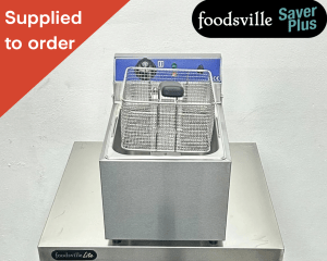 NEW Foodsville Saver Plus Countertop 8 Litre Single Pan Single Basket Fryer - 13 Amp Plug In & Go!
