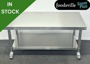 NEW Foodsville Saver Plus 1200mm Stainless Steel Table On Wheels
