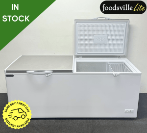 NEW Foodsville Lite 1930mm 561L Stainless Steel Split Lid Chest Freezer