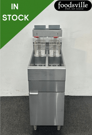 NEW Foodsville 400mm 2 Pan 2 Basket High Output Fryer - Available on Natural Gas or LPG