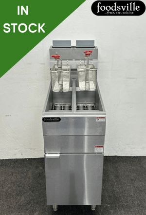 NEW Foodsville 400mm 2 Pan 2 Basket High Output Fryer - Available on Natural Gas or LPG