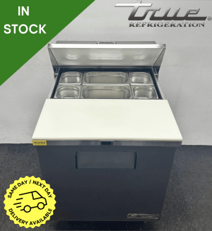 Used True 700mm Refrigerated Prep Saladette, On Wheels – Includes G/N Containers!