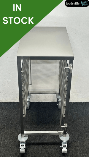 NEW Foodsville Saver Plus 385mm Stainless Steel Mobile Racking Trolley - G/N Compatible!