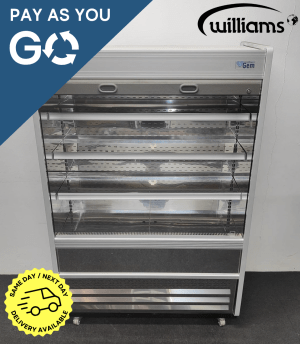 Pay As You Go: Used 1250mm Williams Stainless Steel Refrigerated Multideck Display, On Wheels