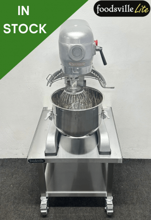 NEW Foodsville Lite 20 Litre Planetary Mixer with Stainless Steel Bowl, Whisk, Beater and Dough Hook, On Mobile Stand – 13 Amp Plug In & Go!