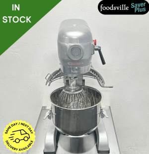 NEW Foodsville Saver Plus 20 Litre Planetary Mixer with Stainless Steel Bowl, Whisk, Beater and Dough Hook – 13 Amp Plug In & Go!