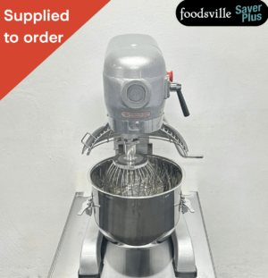 NEW Foodsville Saver Plus 20 Litre Planetary Mixer with Stainless Steel Bowl, Whisk, Beater and Dough Hook – 13 Amp Plug In & Go!