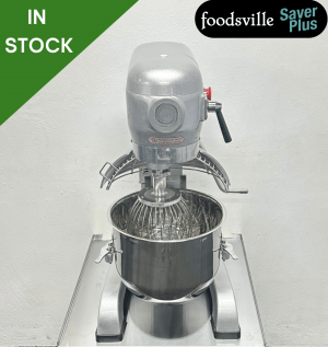 NEW Foodsville Saver Plus 20 Litre Planetary Mixer with Stainless Steel Bowl, Whisk, Beater and Dough Hook – 13 Amp Plug In & Go!