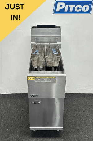 Used Pitco Single Tank Twin Basket Fryer - Natural Gas