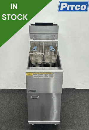 Used Pitco Single Tank Twin Basket Fryer - Natural Gas