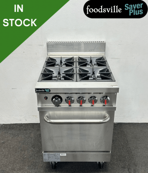 NEW Foodsville Saver Plus 600mm Stainless Steel 4 Ring Cooker & Oven, On Wheels – Available On Natural Gas or LPG