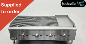 NEW Foodsville Saver Plus 1200mm Countertop 3/4 Chargrill 1/4 Griddle – Available on Natural Gas or LPG