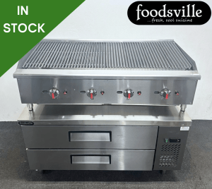 FOODSVILLE COMBINATION: NEW Gas Chargrill On Double Drawer CHILLED Chef Base