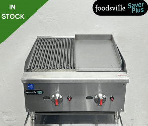 NEW Foodsville Saver Plus 600mm Countertop 1/2 Chargrill 1/2 Griddle – Available on Natural Gas or LPG