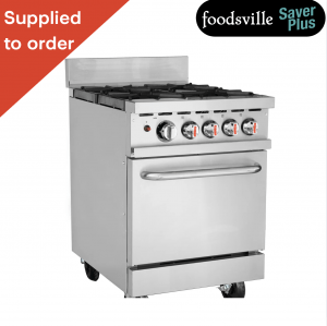 NEW Foodsville Saver Plus 600mm Stainless Steel 4 Ring Cooker & Oven, On Wheels – Available On Natural Gas or LPG