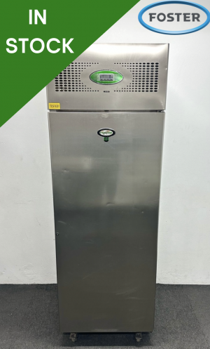 Used Foster 600 Litre Stainless Steel Upright Fridge, On Wheels