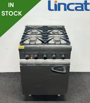 Used Lincat 600mm Stainless Steel 4 Ring Cooker With Oven - LPG Supply