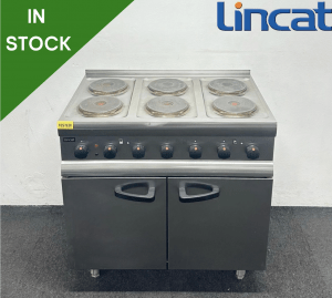 Used Lincat 900mm Stainless Steel 6 Ring Cooker With Oven - 3 Phase Electric