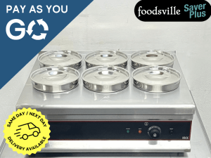 Pay As You Go: New Foodsville Saver Plus 6 Pot Bain Marie With Drain Tap – 13 Amp Plug In & Go!