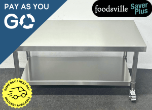 Pay As You Go: New Foodsville Saver Plus 1200mm Stainless Steel Table On Wheels