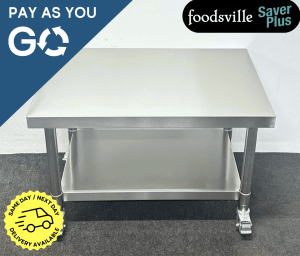 Pay As You Go: New Foodsville Saver Plus 900mm Stainless Steel Table On Wheels