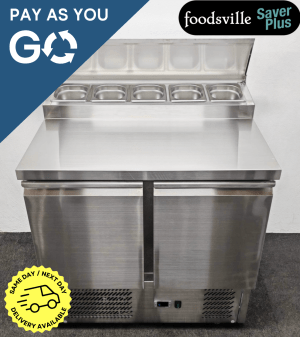 Pay As You Go: New Foodsville Saver Plus 905mm 2 Door Refrigerated Prep Counter – Includes G/N Containers!