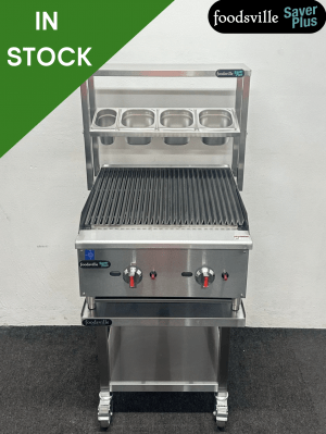 NEW Foodsville Saver Plus 610mm Chargrill With Garnish Rail, On Mobile Stand – Available On Natural Gas Or LPG