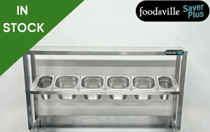 NEW Foodsville Saver Plus 900mm Garnish Rail - Includes G/N Containers & Lids!