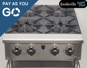 Pay As You Go: New Foodsville Saver Plus Heavy Duty Four Burner Countertop Hob – Available On Natural Gas Or LPG