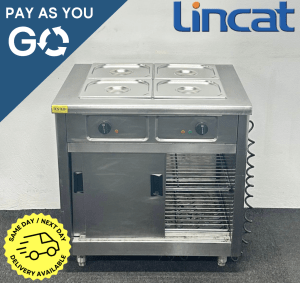 Pay As You Go: Used Lincat 2 x 1/1 GN Wet Heat Bain Marie & Hot Cupboard – Includes G/N Containers!