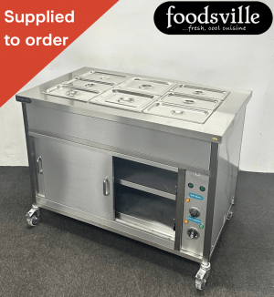 NEW Foodsville 5 x 1/1 GN Dry Heat Bain Marie & Hot Cupboard, On Wheels - Includes G/N Containers! (3 x 1/1 GN Model Shown)