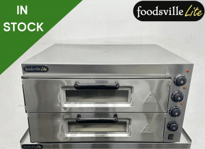 NEW Foodsville Lite Twin 20" Deck Pizza Oven - 13 Amp Plug In & Go!