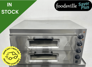 NEW Foodsville Saver Plus Twin 20" Deck Pizza Oven - 13 Amp Plug In & Go!