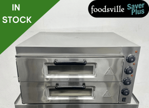NEW Foodsville Saver Plus Twin 20" Deck Pizza Oven - 13 Amp Plug In & Go!