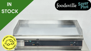 NEW Foodsville Saver Plus 1000mm Countertop Chrome Top Mirror Electric Griddle - 13 Amp Plug In & Go!