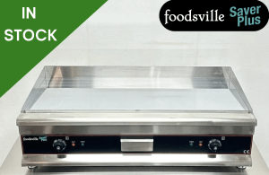 NEW Foodsville Saver Plus 1000mm Countertop Chrome Top Mirror Electric Griddle - 13 Amp Plug In & Go!
