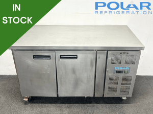 Used Polar 2 Door Counter Fridge, On Wheels