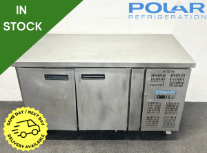 Used Polar 2 Door Counter Fridge, On Wheels