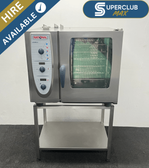 SuperClub MAX Hire: Used Rational Combimaster 6 Grid Steam Combi Oven On Stand – Natural Gas